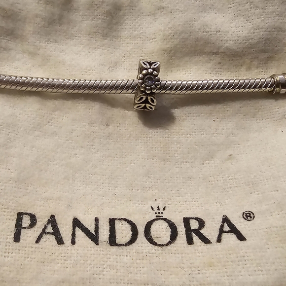 Pandora Twice as Nice clear spacer charm - Picture 1 of 1
